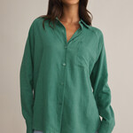 Z Supply Z Supply The Perfect Linen Top Botanical Green