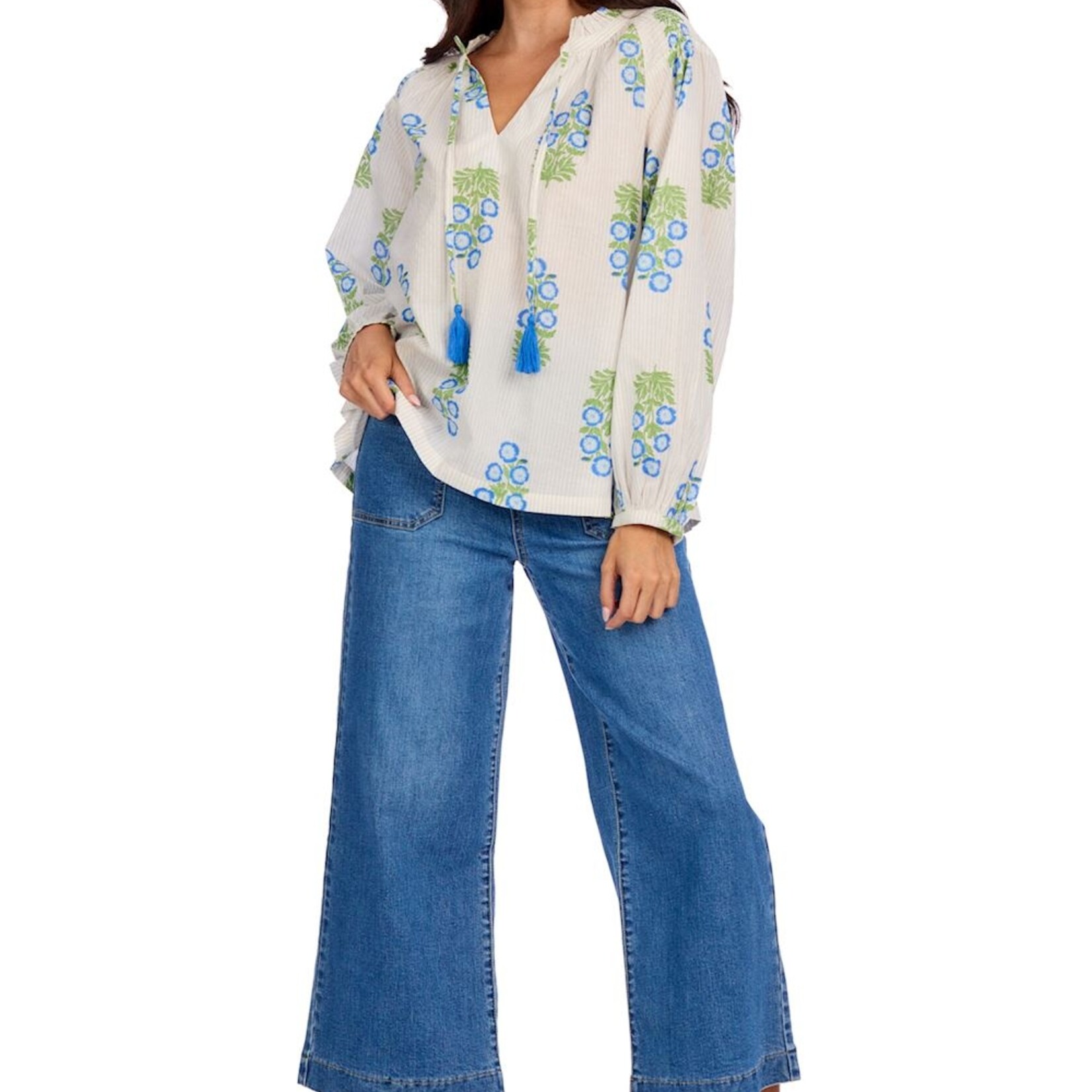 Mud Pie Mud Pie Jenaleigh Top Blue