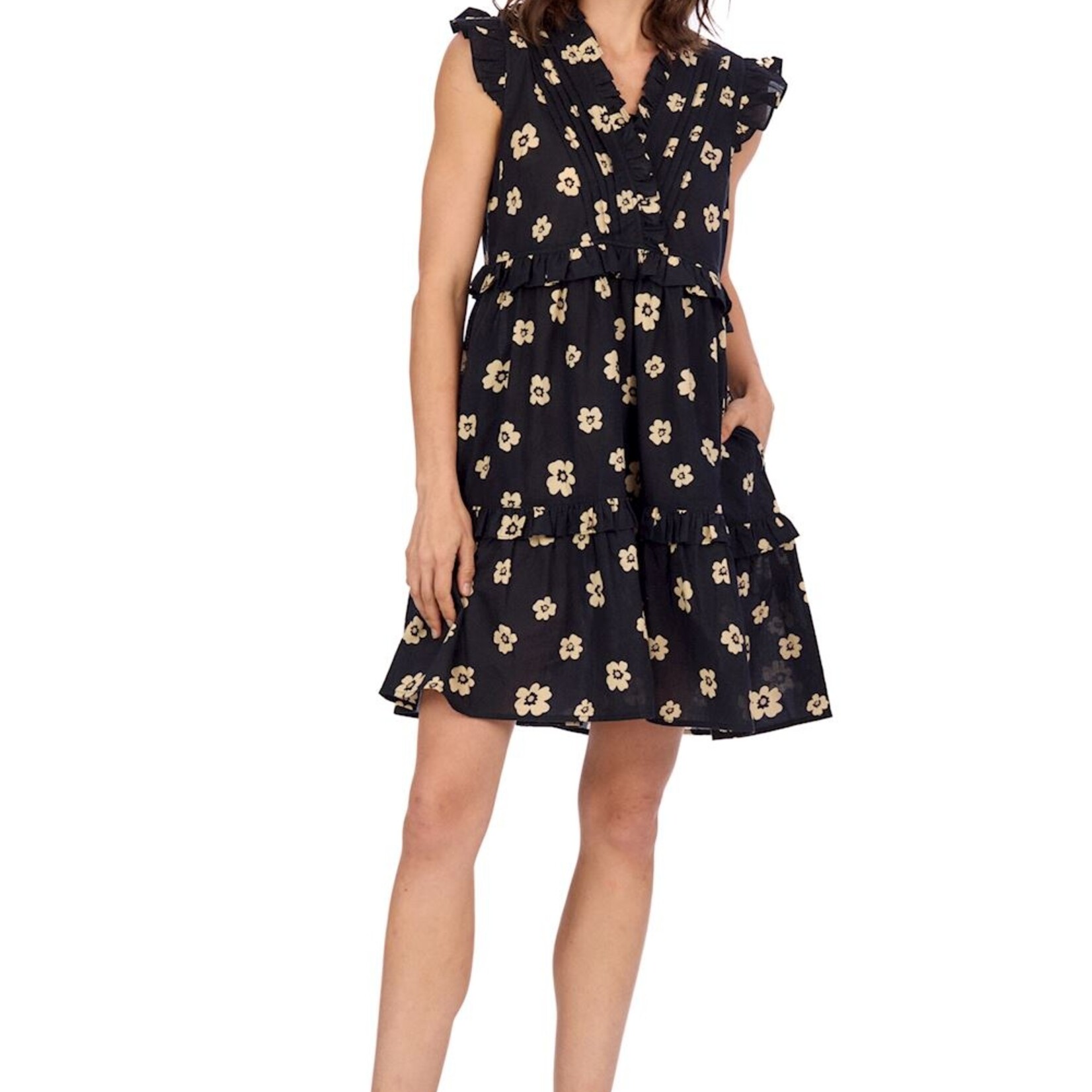 Mud Pie Mud Pie Reeves Flounce Dress Black