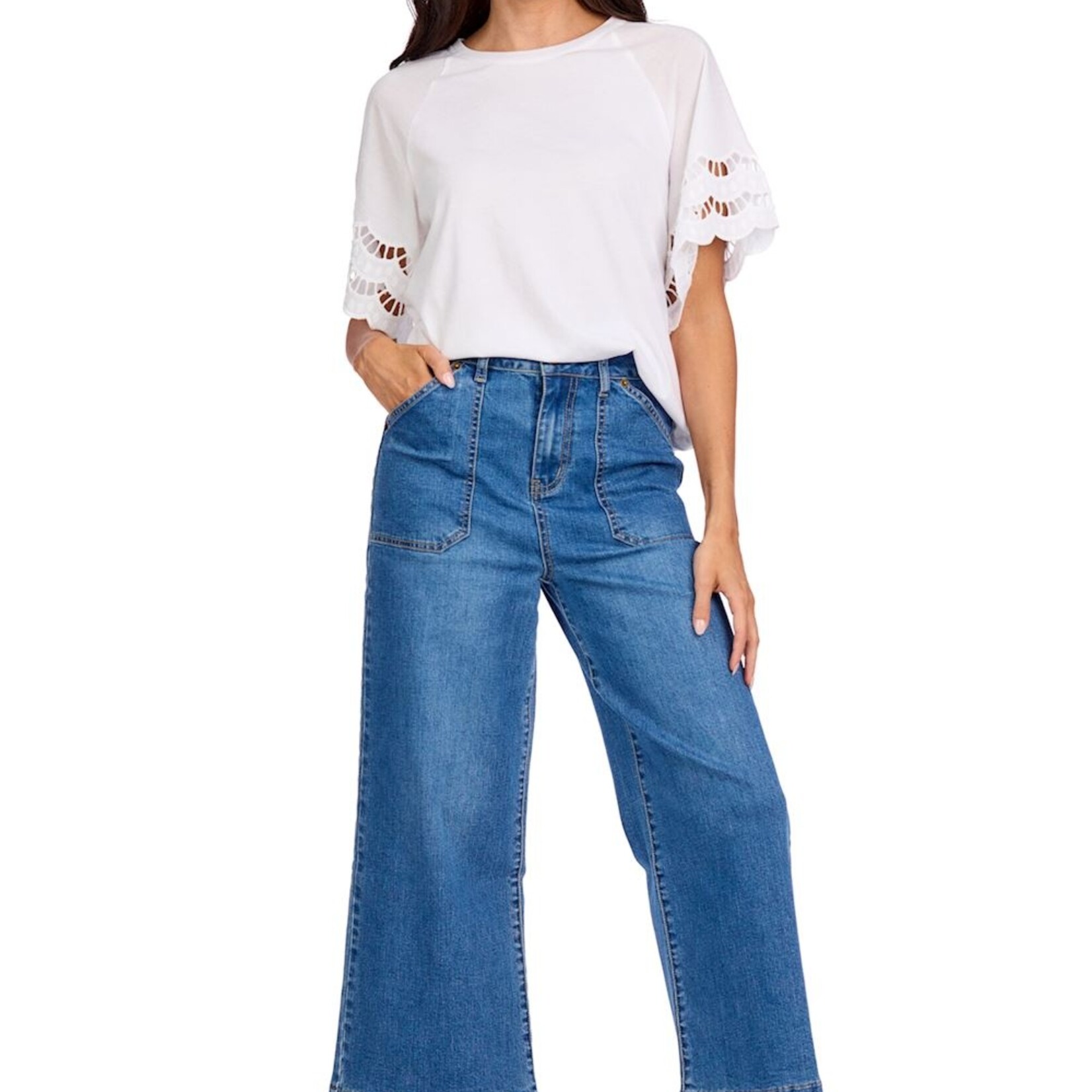 Mud Pie Mud Pie Levy Eyelet T