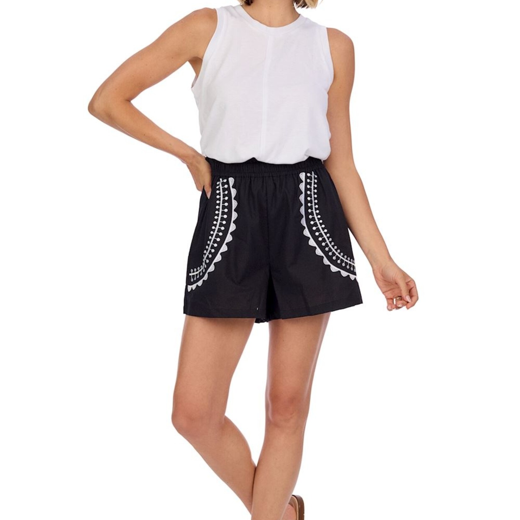 Mud Pie Mud Pie Humphrey Embroidery Shorts