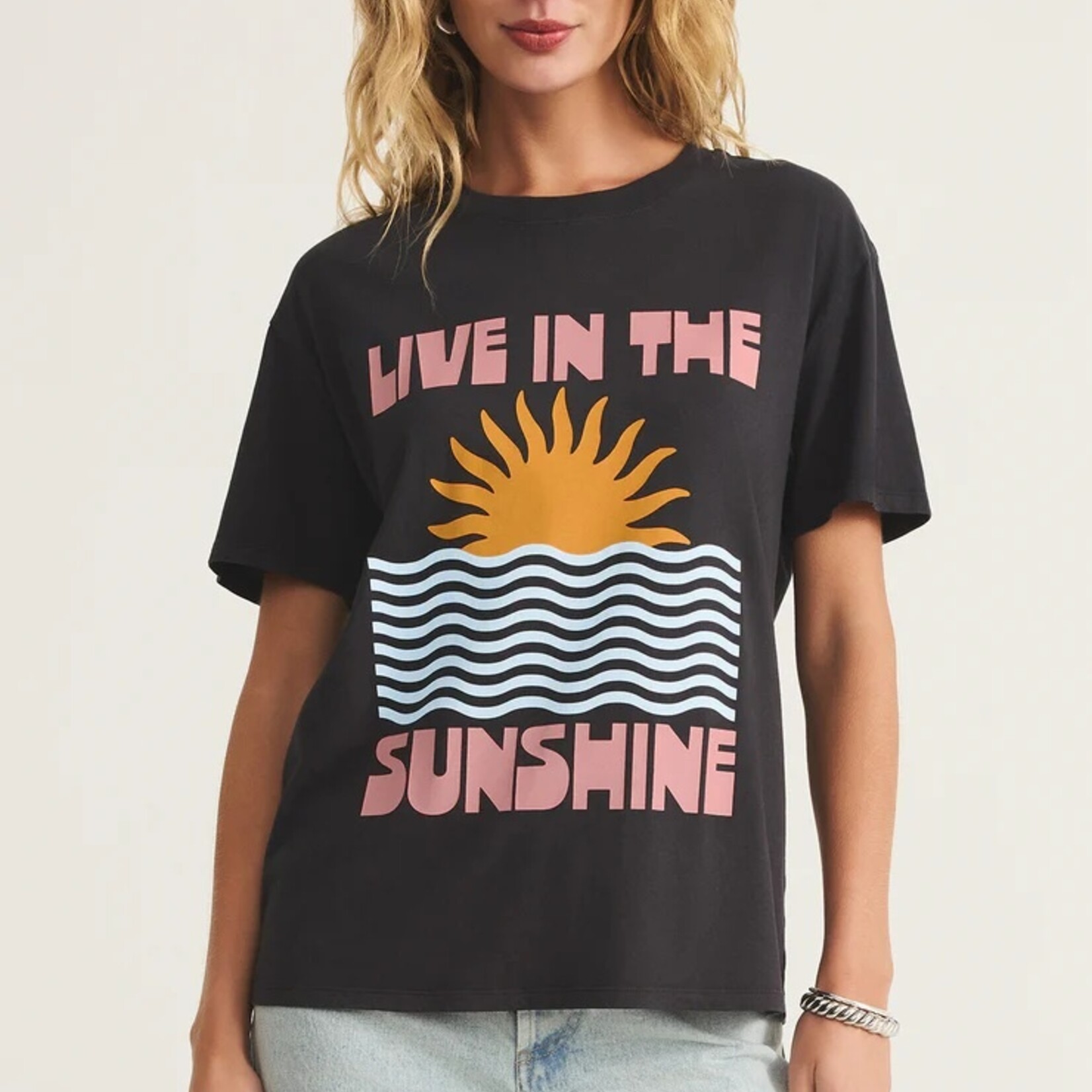 Z Supply Z Supply Slow Life Boyfriend Tee Black Sand