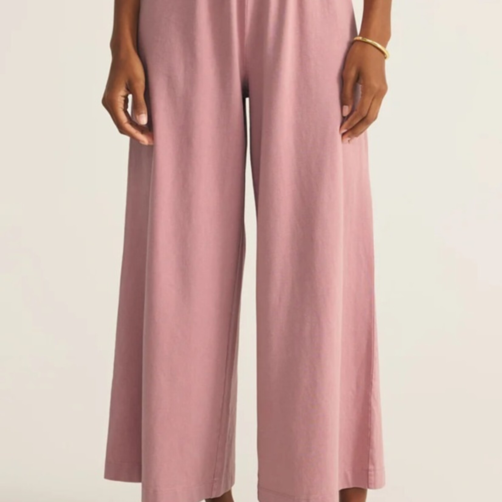 Z Supply Z Supply Scout Jersey Flare Pant Pink Smoke
