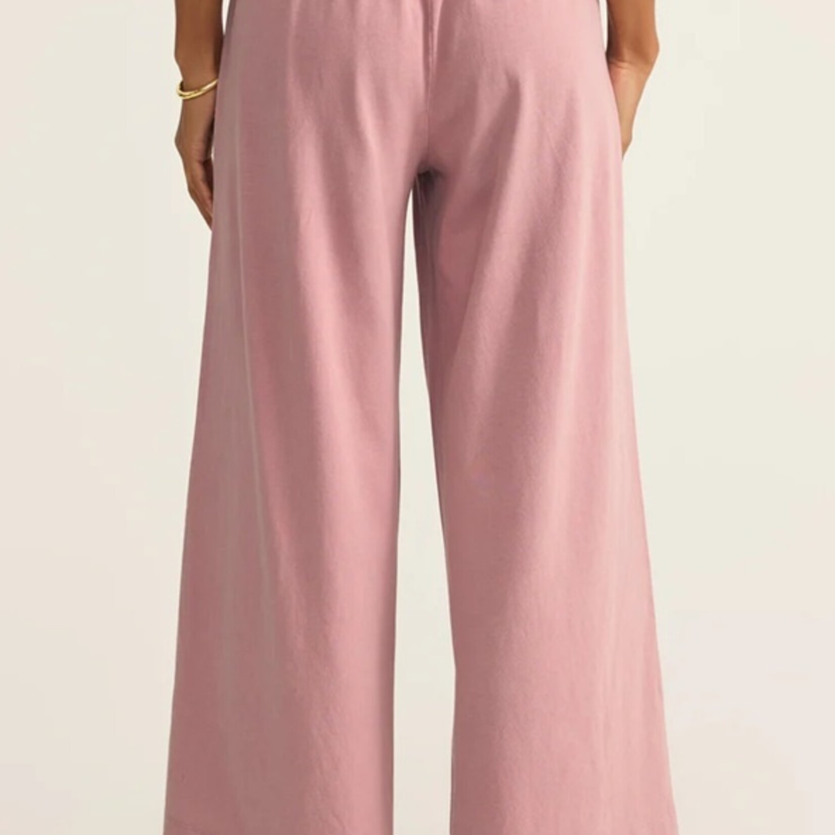 Z Supply Z Supply Scout Jersey Flare Pant Pink Smoke