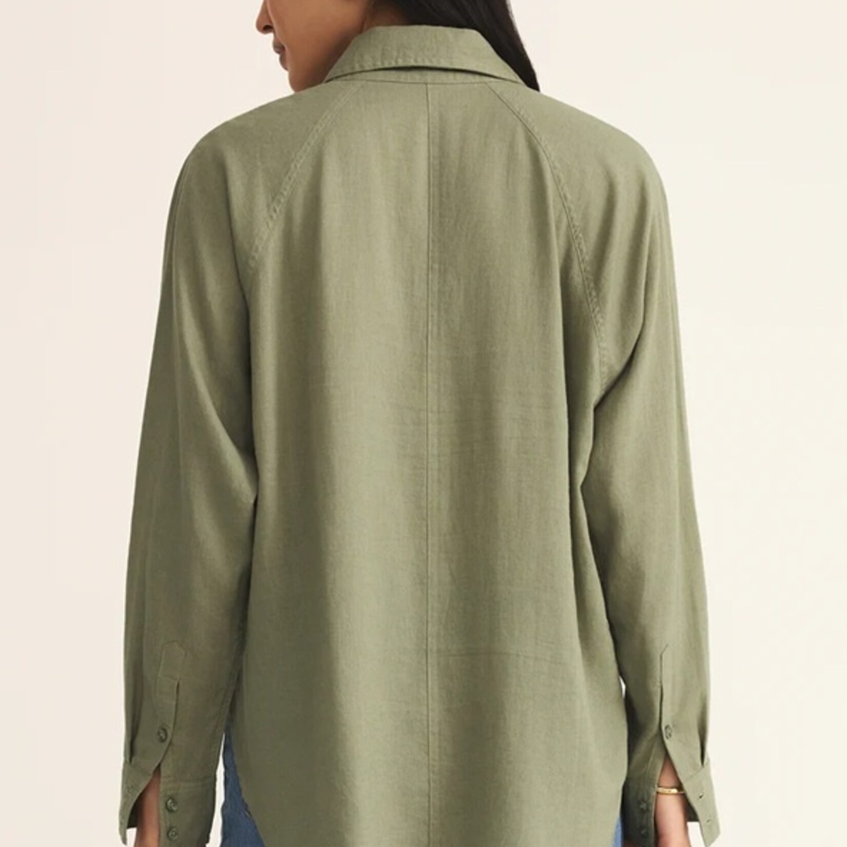 Z Supply Z Supply The Perfect Linen Top Avocado