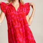 Z Supply Umgee Red Mix Floral Dress