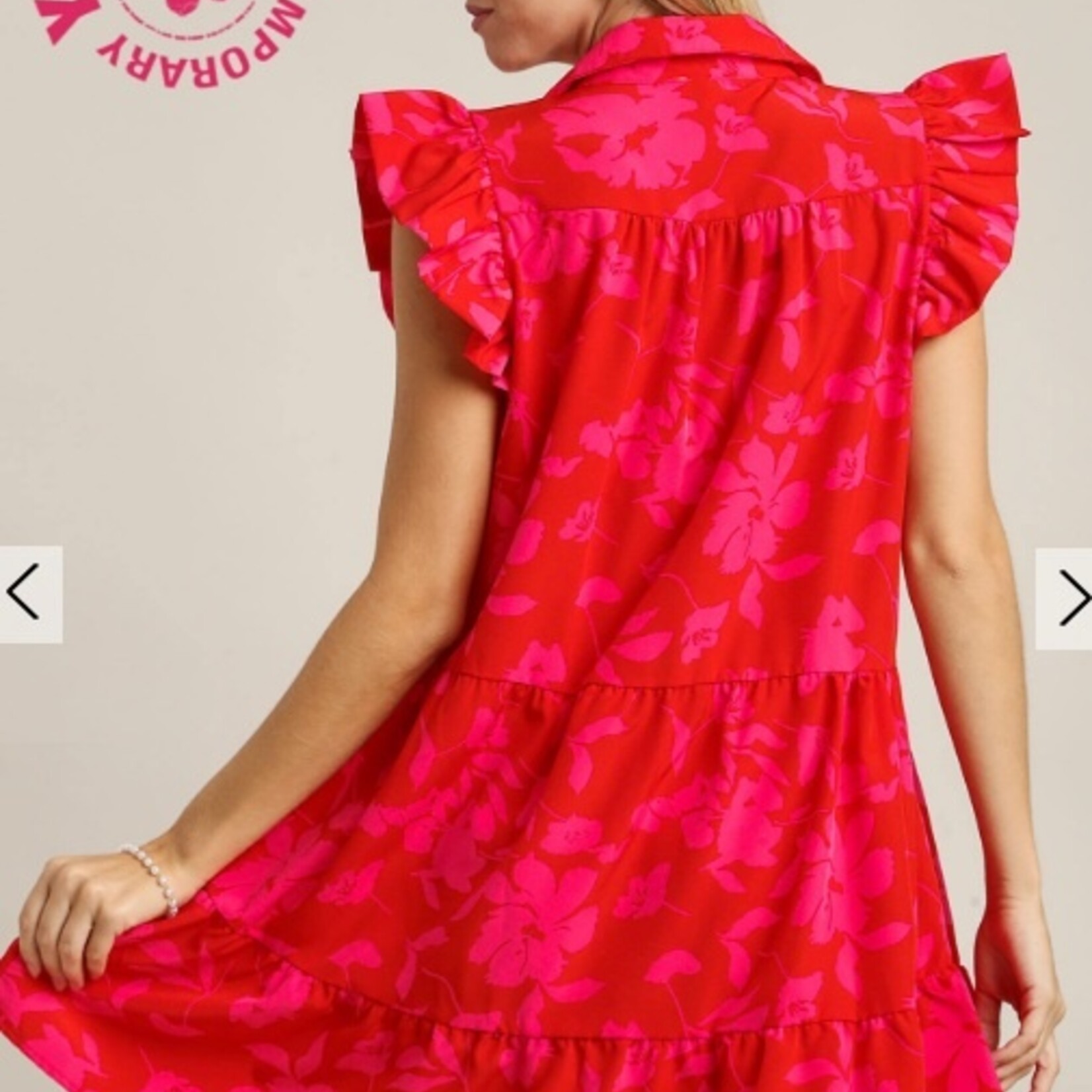 Z Supply Umgee Red Mix Floral Dress