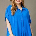 Umgee Umgee Saphire Hi Low Plus Shirt