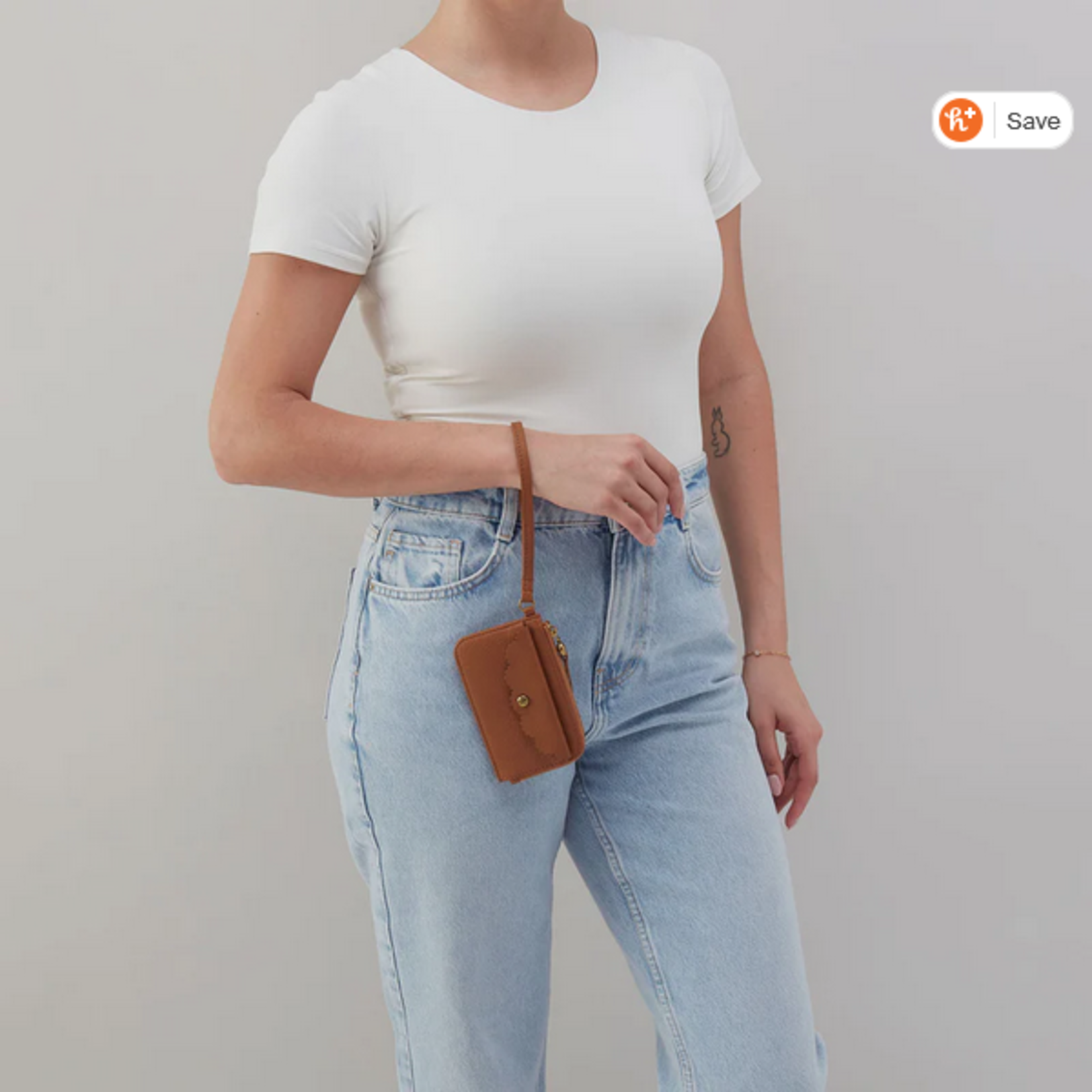 HOBO Hobo Tabby Card Wristlet Warm Honey