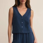 Z Supply Z Supply Solace Jersey Denim Top