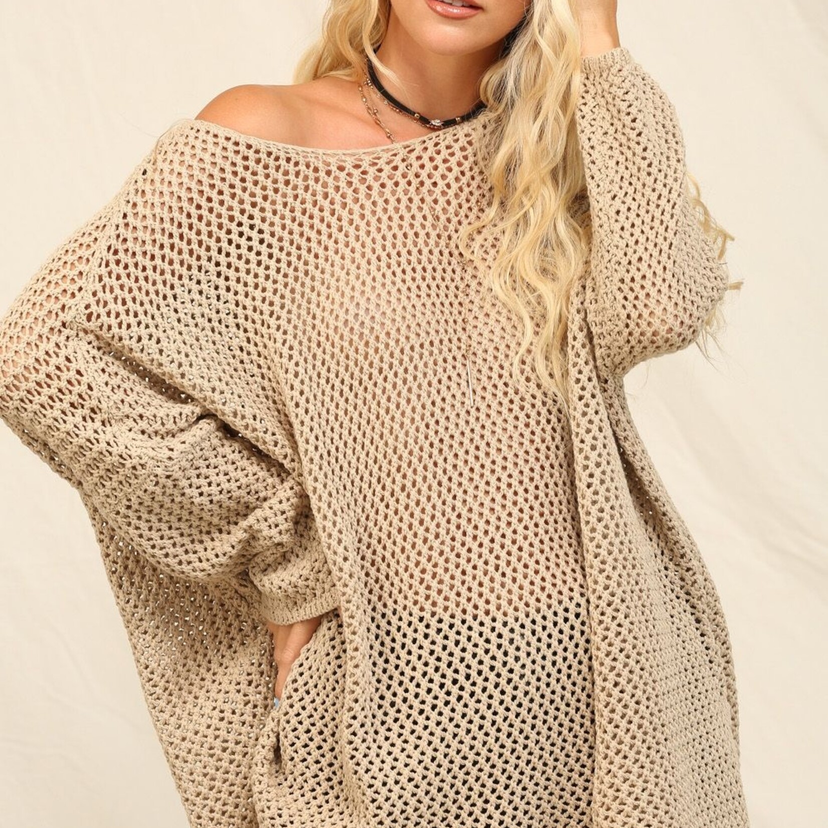 kye mi KyeMi Open Knit Sweater