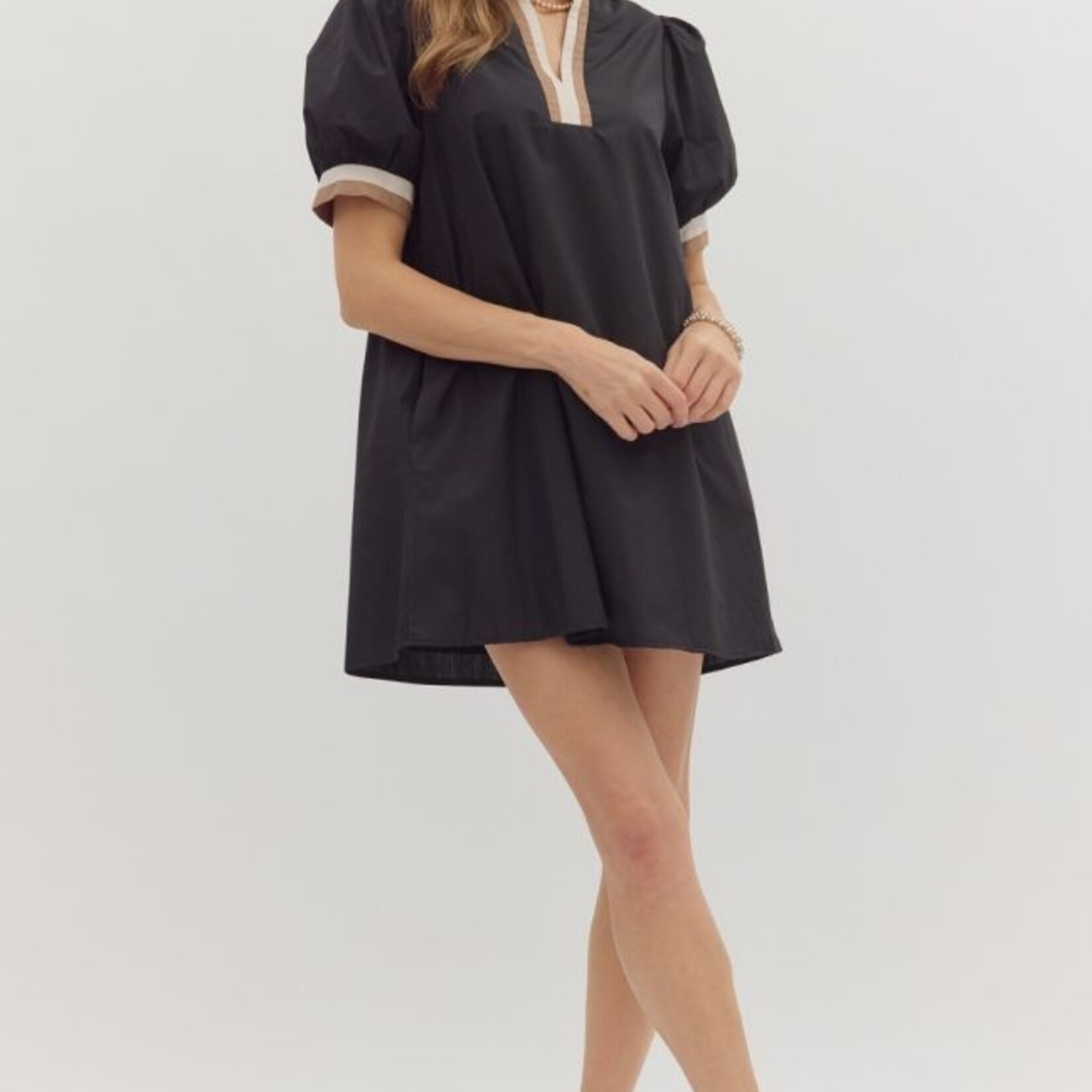 Entro Black Trim Dress