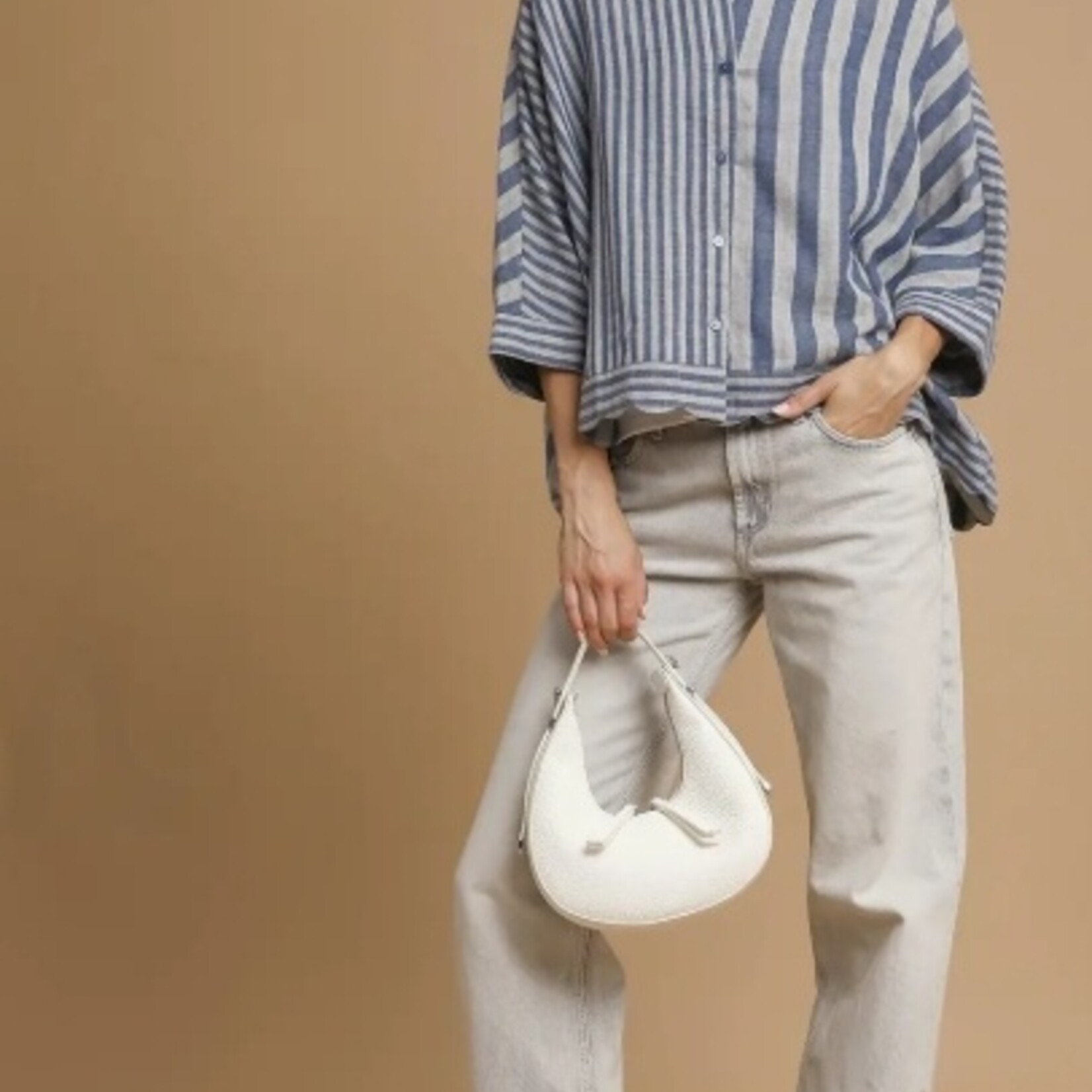 Umgee Umgee Denim Striped Top