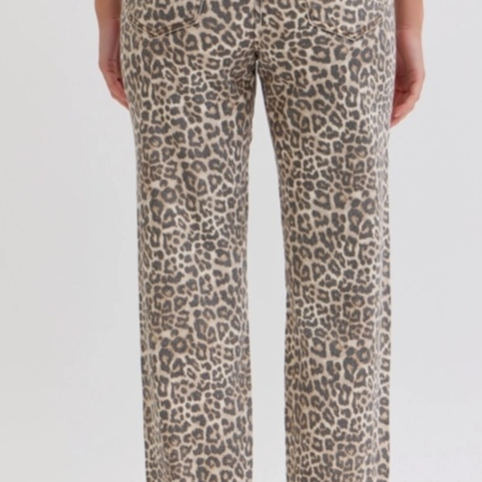 Cello Leopard Super High Rise Dad Jean