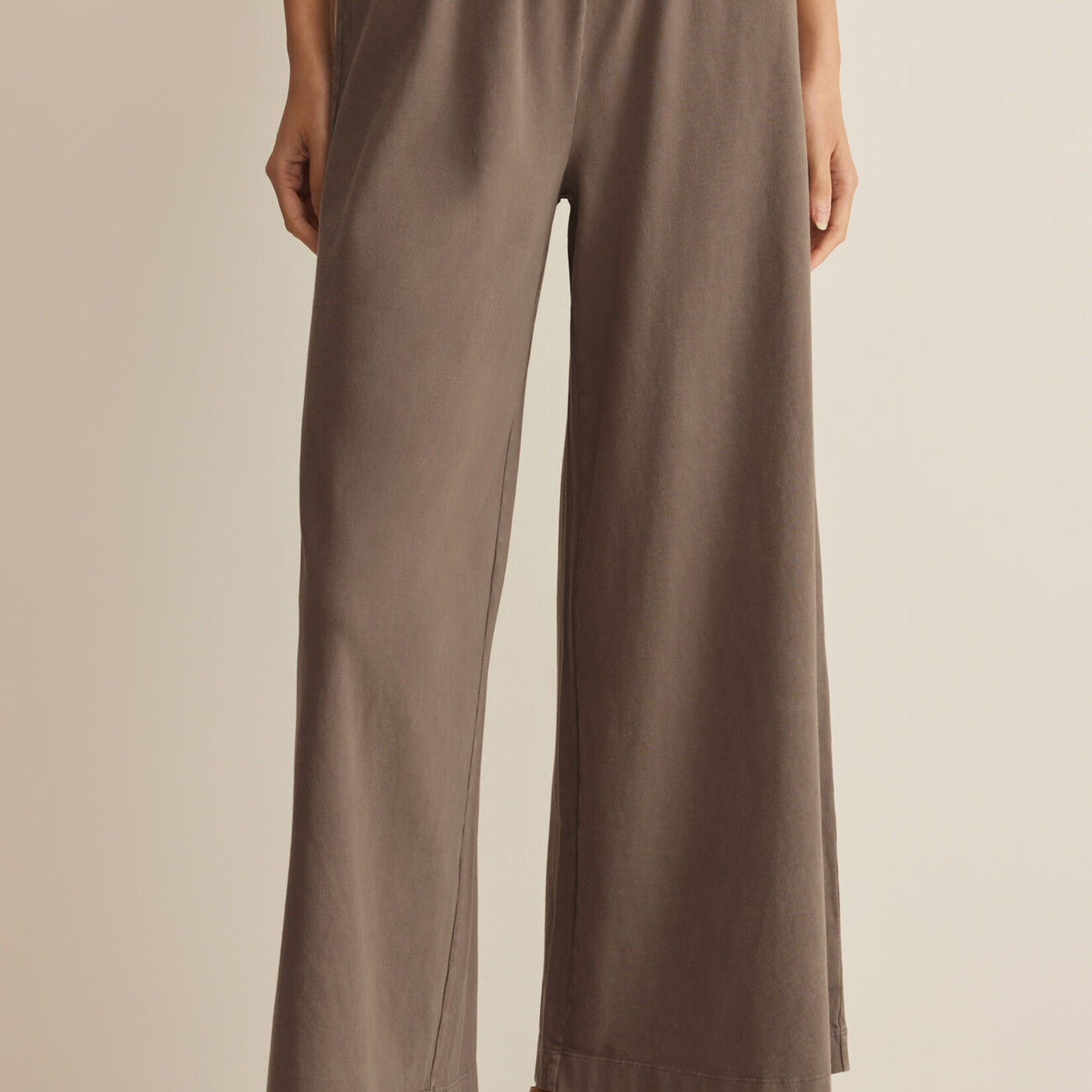 Z Supply Z Supply Scout Jersey Crop Flare Pant Perfectly Taupe
