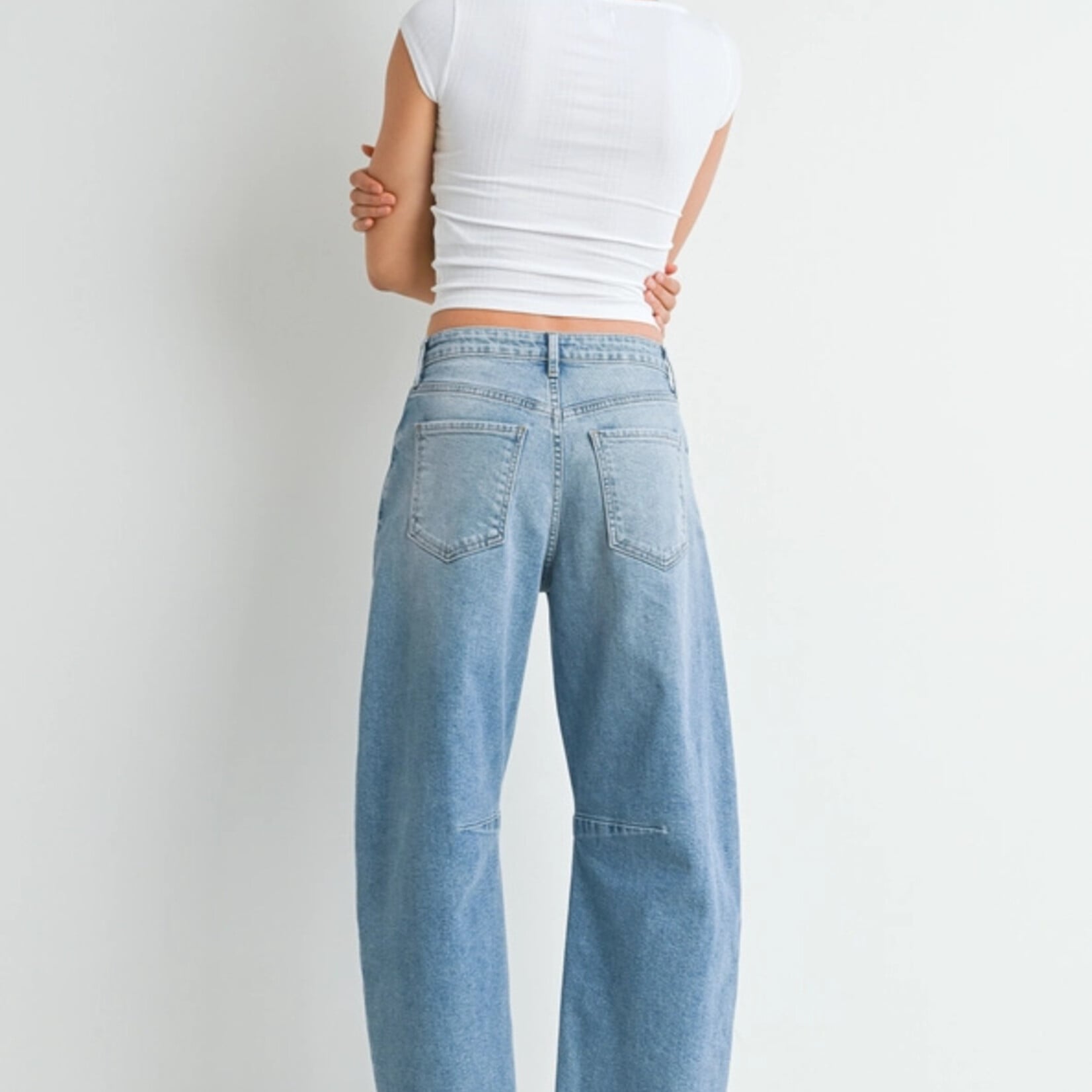 Just Black Lt Barrel Jeans