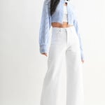 Just Black White Wide Leg