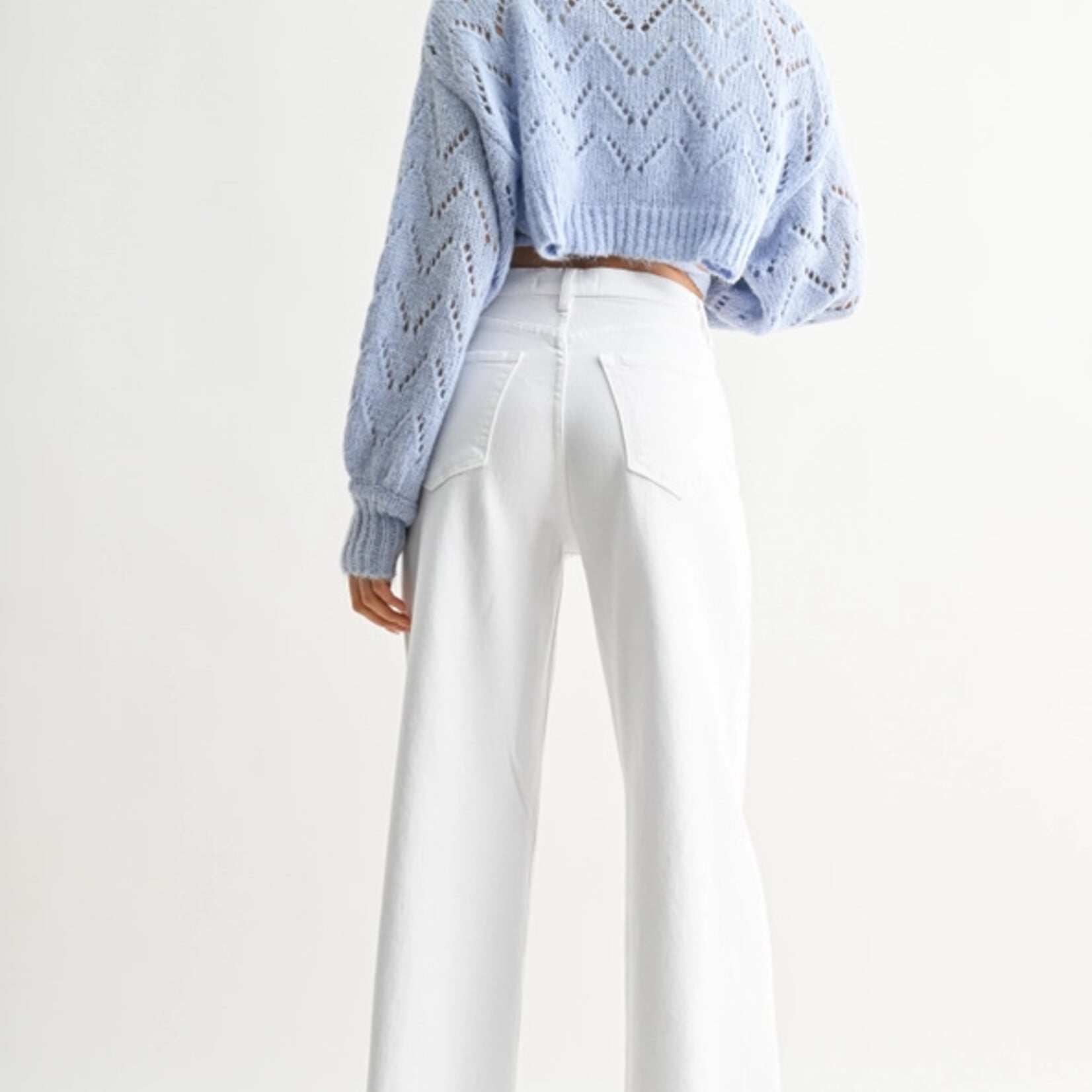 Just Black White Wide Leg