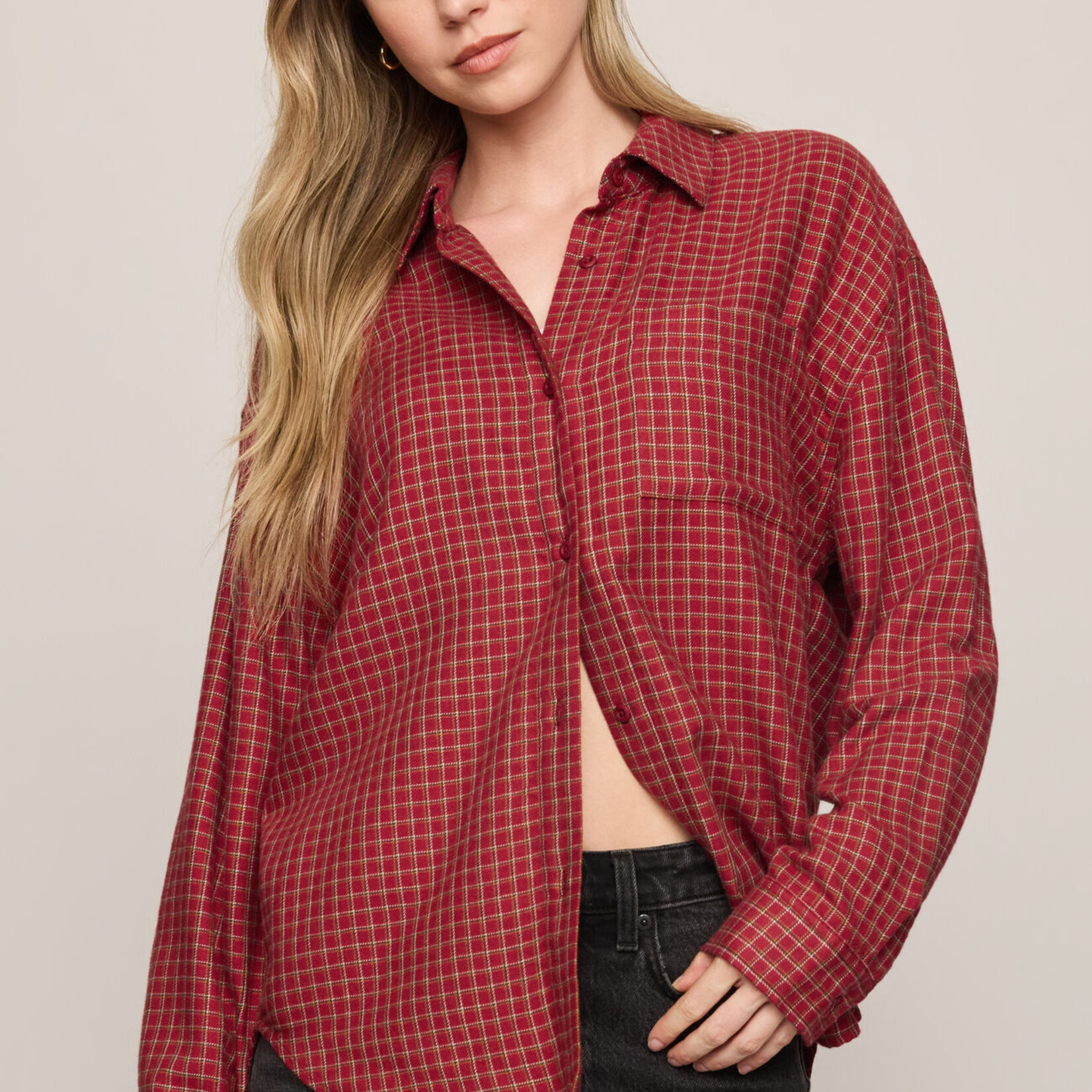 Z Supply Z Supply River Plaid Red Dahlia