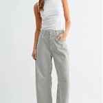 Just Black Olive Stripe Barrell Jeans