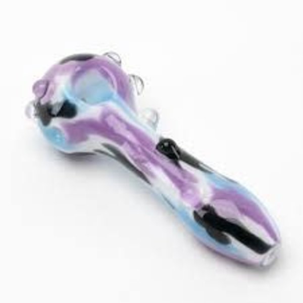 Empire Glassworks Empire  Glassworks Spoon Psychedelic Spoon Black/L.Blue/Pink