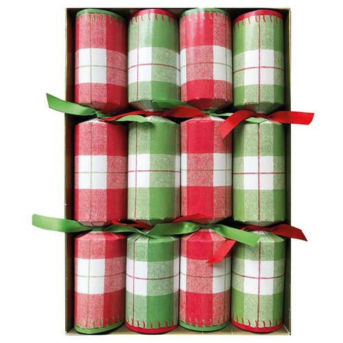 Caspari Caspari Plaid Check Christmas Crackers Caspari Caspari Plaid Check Christmas Crackers