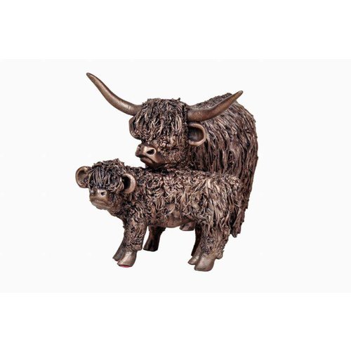 Frith Sculpture Frith Highland Cow with Calf Frith Sculpture Frith Highland Cow with Calf