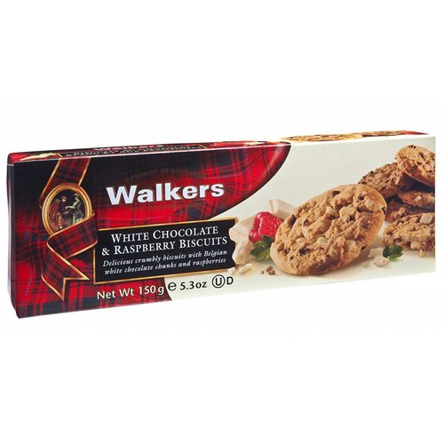 Walker's Shortbread Co. Walker's White Chocolate Raspberry Biscuits Walker's Shortbread Co. Walker's White Chocolate Raspberry Biscuits