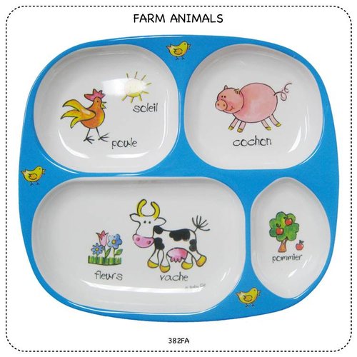Baby Cie Farm Animals TV Tray Melamine Baby Cie Farm Animals TV Tray Melamine