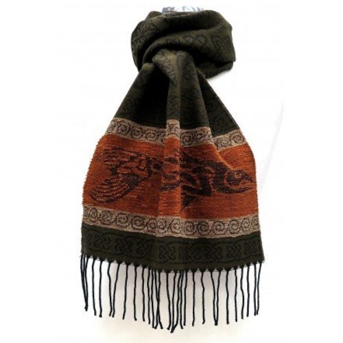 Calzeat Calzeat Jacquard Celtic Fish Scarf Calzeat Calzeat Jacquard Celtic Fish Scarf