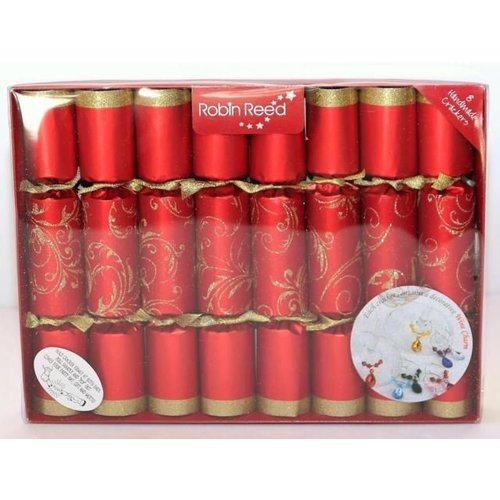 Robin Reed Red Floral Glitter Wine Charm Crackers Robin Reed Red Floral Glitter Wine Charm Crackers