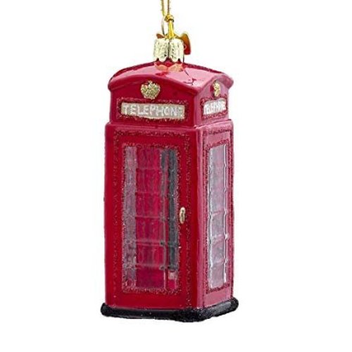 Kurt Adler Noble Gems 4" British Phone Booth Ornament Kurt Adler Noble Gems 4" British Phone Booth Ornament