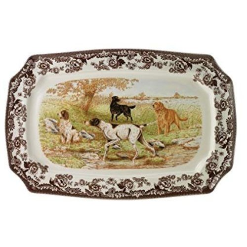 Spode Spode Woodland Dogs Rectangle Platter Spode Spode Woodland Dogs Rectangle Platter