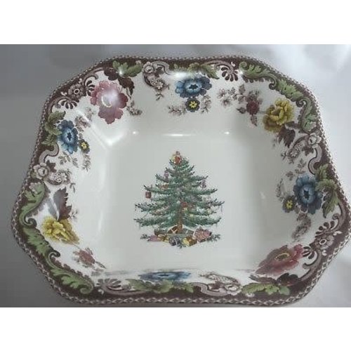 Spode Christmas Tree Grove Square Bowl Spode Christmas Tree Grove Square Bowl