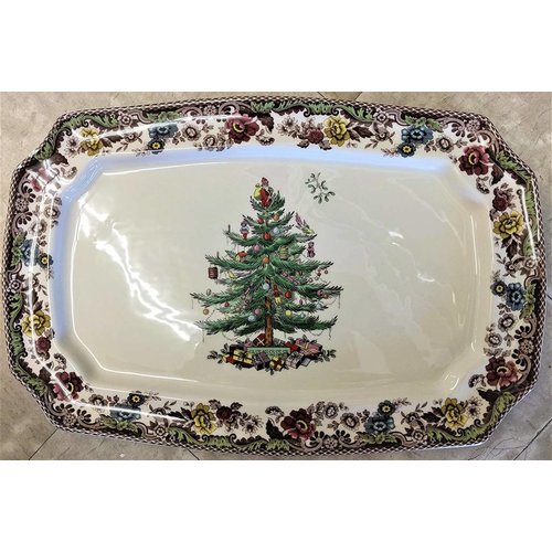 Spode Spode Christmas Tree 17.5in Rectangular Platter Spode Spode Christmas Tree 17.5in Rectangular Platter