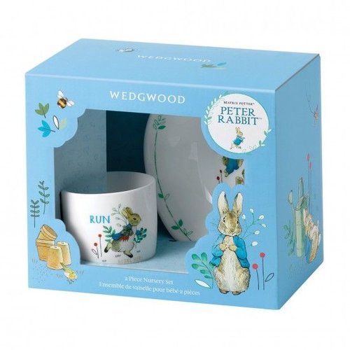 Peter Rabbit Wedgwood Peter Rabbit Refresh 2 PCSet Mug & Bowl Blue Peter Rabbit Wedgwood Peter Rabbit Refresh 2 PCSet Mug & Bowl Blue