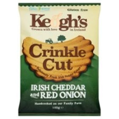Keoghs Crinkle Cut Cheese & Red Onion Crisps Keoghs Crinkle Cut Cheese & Red Onion Crisps