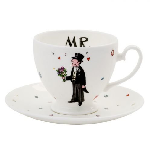 Alison Gardiner Alison Gardiner-Mr Wedding Teacup & Saucer Alison Gardiner Alison Gardiner-Mr Wedding Teacup & Saucer