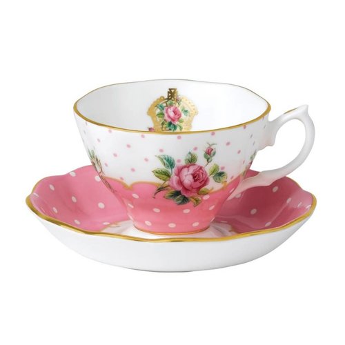 Royal Albert Cheeky Pink Teacup & Saucer Set Royal Albert Cheeky Pink Teacup & Saucer Set
