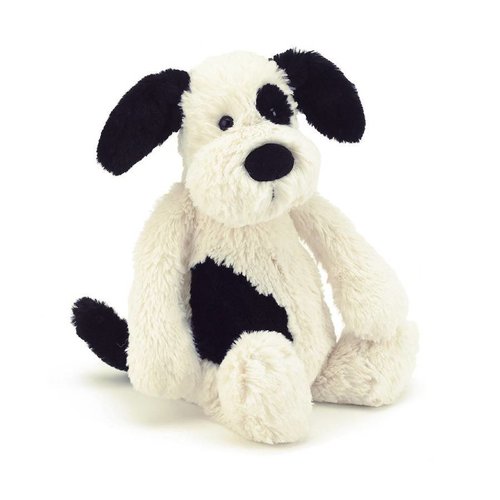 Jellycat Jellycat Bashful Black/Cream Puppy Jellycat Jellycat Bashful Black/Cream Puppy