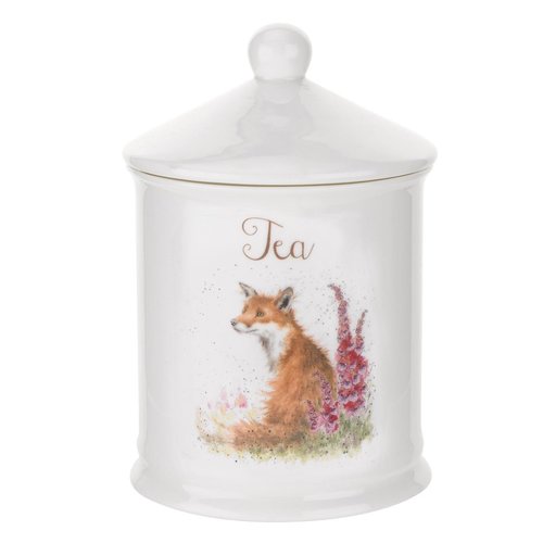 Wrendale Wrendale Tea Canister Foxgloves Wrendale Wrendale Tea Canister Foxgloves