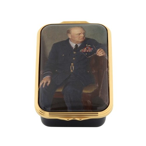 Halcyon Days Halcyon Days Churchill Portrait by Chandor-Enamel Box Halcyon Days Halcyon Days Churchill Portrait by Chandor-Enamel Box