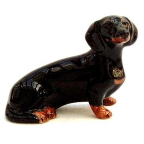 Quail Ceramics Quail Dachshund Figure (Black & Tan) Quail Ceramics Quail Dachshund Figure (Black & Tan)