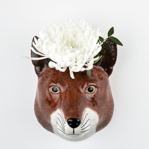 Quail Ceramics Quail Fox Wall Vase Quail Ceramics Quail Fox Wall Vase