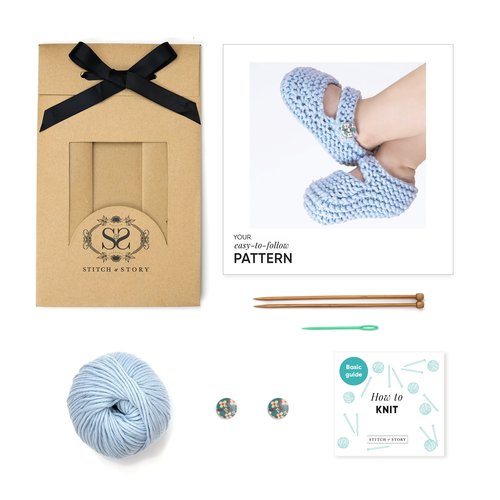 Stitch & Story Stitch & Story Bonny Booties Knitting Kit Stitch & Story Stitch & Story Bonny Booties Knitting Kit