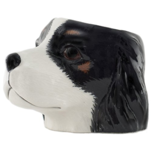 Quail Ceramics Quail Cavalier King Charles Spaniel Tricolor Egg Cup Quail Ceramics Quail Cavalier King Charles Spaniel Tricolor Egg Cup