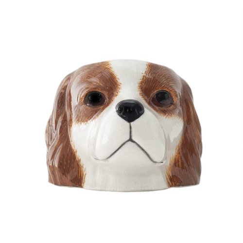 Quail Ceramics Quail Cavalier King Charles Spaniel Blenheim Egg Cup Quail Ceramics Quail Cavalier King Charles Spaniel Blenheim Egg Cup