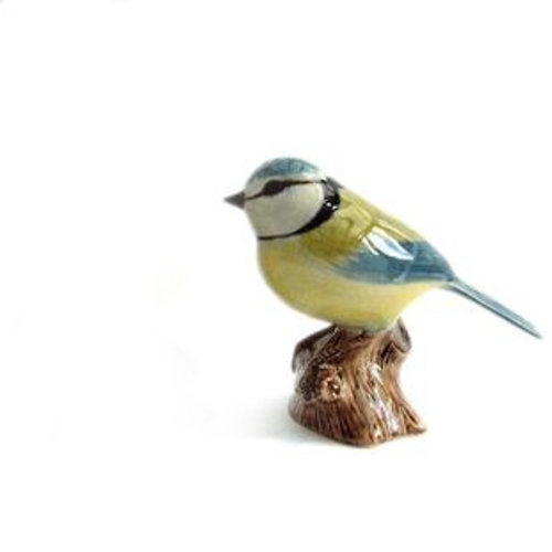 Quail Ceramics Quail Blue Tit Figurine Quail Ceramics Quail Blue Tit Figurine