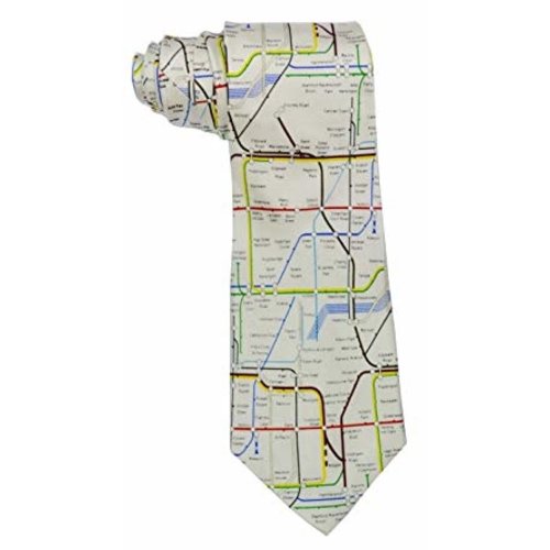 the tie studio Map of Underground Silk Tie the tie studio Map of Underground Silk Tie