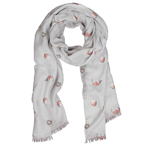 Wrendale Wrendale Designs Jolly Robin Scarf Wild Truffle Wrendale Wrendale Designs Jolly Robin Scarf Wild Truffle
